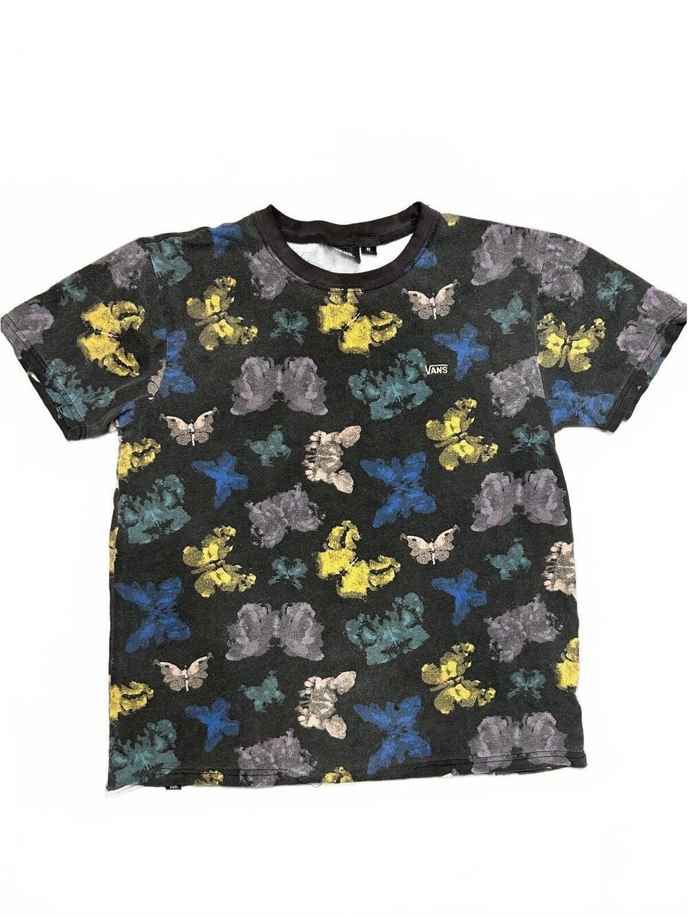 Vans All-Over Print Butterfly T-Shirt Medium AOP Colorful Skate Streetwear